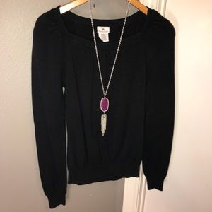 Worthington Square Neck Black Sweater